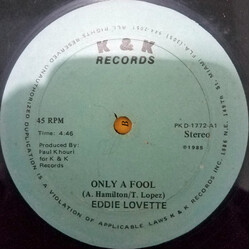 Eddie Lovette Only A Fool / Hold Me In Your Arms USED VINYL 12INCH 45 RPM