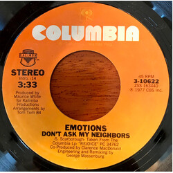 The Emotions Don't Ask My Neighbors USED VINYL 7INCH SINGLE
