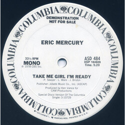 Eric Mercury Take Me Girl I'm Ready USED VINYL 12INCH 33 S RPM PROMO