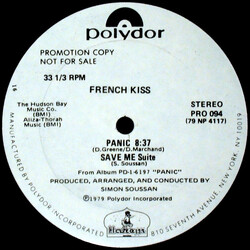 French Kiss (2) Panic / Save Me (Suite) USED VINYL 12INCH 33 S RPM PROMO
