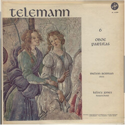 Georg Philipp Telemann / Melvin Berman / Kelsey Jones (2) 6 Oboe Partitas Vinyl LP USED