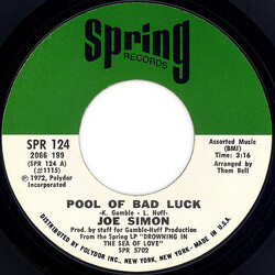 Joe Simon Pool Of Bad Luck / Glad To Be Your Lover USED VINYL 7INCH 45 RPM SINGLE
