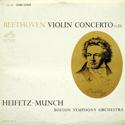Ludwig van Beethoven / Jascha Heifetz / Charles Munch / Boston Symphony Orchestra Violin Concerto (In D) Vinyl LP USED