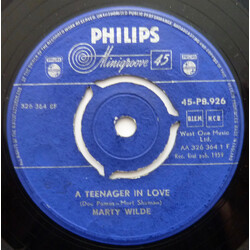 Marty Wilde A Teenager In Love USED VINYL 7INCH 45 RPM SINGLE