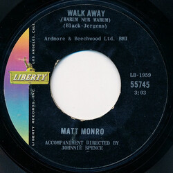 Matt Monro Walk Away (Warum Nur Warum) USED VINYL 7INCH 45 RPM SINGLE