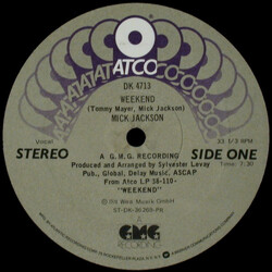Mick Jackson Weekend USED VINYL 12INCH 33 S RPM SINGLE