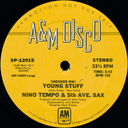 Nino Tempo & 5th Ave. Sax (Hooked On) Young Stuff USED VINYL 12INCH 33 S RPM PROMO STEREO