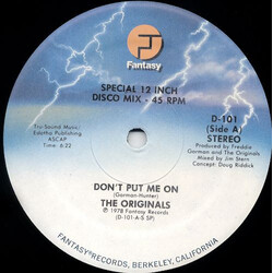 The Originals Don't Put Me On / Take This Love USED VINYL 12INCH 45 RPM
