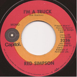Red Simpson I'm A Truck USED VINYL 7INCH 45 RPM SINGLE MONO