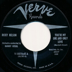Ricky Nelson (2) / Barney Kessel You're My One And Only Love / Honey Rock USED VINYL 7INCH 45 RPM STYRENE