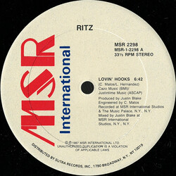 Ritz (8) Lovin' Hooks USED VINYL 12INCH 33 S RPM SINGLE