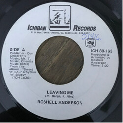 Roshell Anderson Leaving Me USED VINYL 7INCH 45 RPM SINGLE PROMO