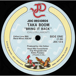 Taka Boom Bring It Back USED VINYL 12INCH 33 S RPM