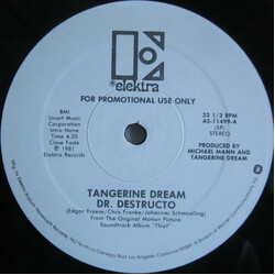 Tangerine Dream Dr. Destructo USED VINYL 12INCH 33 S RPM PROMO