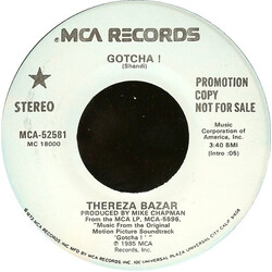 Thereza Bazar Gotcha! USED VINYL 7INCH SINGLE 45 RPM PROMO