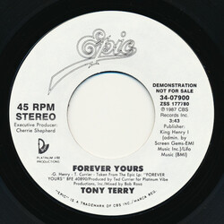 Tony Terry Forever Yours USED VINYL 7INCH 45 RPM SINGLE PROMO STEREO