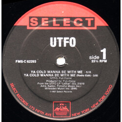 UTFO Ya Cold Wanna Be With Me USED VINYL 12INCH 33 S RPM