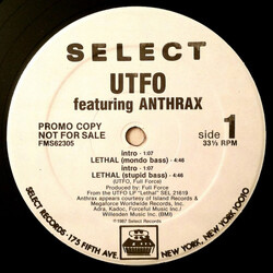 UTFO / Anthrax Lethal USED VINYL 12INCH 33 S RPM PROMO