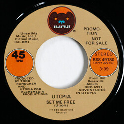 Utopia (5) Set Me Free USED VINYL 7INCH 45 RPM PROMO