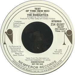 The Romantics Test Of Time (New Mix) USED VINYL 7INCH 45 RPM PROMO
