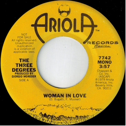 The Three Degrees Woman In Love Vinyl 7" USED