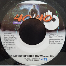 Beenie Man / Spragga Benz Greatest Species (QV Weaver Mix) / The Real War (QV Weaver Mix) USED VINYL 7INCH 45 RPM