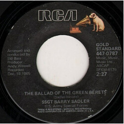 Barry Sadler The Ballad Of The Green Berets / The "A" Team VINYL 7" USED