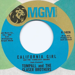 Tompall Glaser & The Glaser Brothers California Girl And The Tennessee Square / All That Keeps Ya Goin' USED VINYL 7INCH 45 RPM