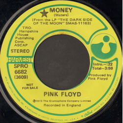 Pink Floyd Money USED VINYL 7INCH 45 RPM SINGLE PROMO STEREO MONO