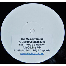 The Memory Notes / Diane Charlemagne Say There's A Heaven USED VINYL 12INCH 33 S RPM PROMO WHITE LABEL