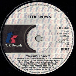 Peter Brown (2) You Should Do It USED VINYL 7INCH 45 RPM SINGLE STEREO