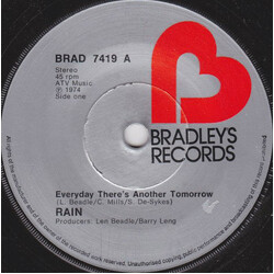 Rain (17) Everyday There's Another Tomorrow USED VINYL 7INCH 45 RPM SINGLE STEREO