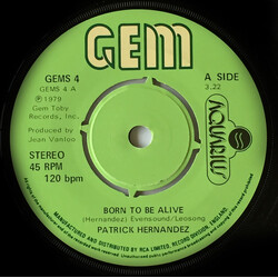 Patrick Hernandez Born To Be Alive USED VINYL 7INCH 45 RPM SINGLE