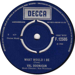 Val Doonican What Would I Be Vinyl 7" USED