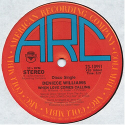 Deniece Williams When Love Comes Calling / I've Got The Next Dance USED VINYL 12INCH SINGLE 33 S RPM