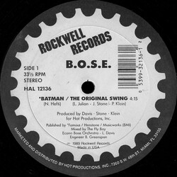 B.O.S.E. Batman  / The Original Swing VINYL 12" USED