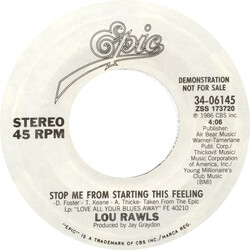 Lou Rawls Stop Me From Starting This Feeling USED VINYL 7INCH 45 RPM PROMO