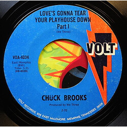 Chuck Brooks Love's Gonna Tear Your Playhouse Down Part I / Part II USED VINYL 7INCH 45 RPM SINGLE