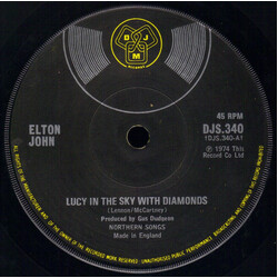 Elton John Lucy In The Sky With Diamonds USED VINYL 7INCH 45 RPM SINGLE
