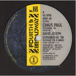 Chris Paul / David Joseph Expansions '86 (Expand Your Mind) USED VINYL 7INCH 45 RPM SINGLE STEREO