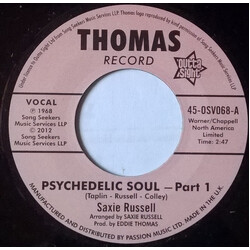 Saxie Russell / Saxie's Sessioneers Psychedelic Soul - Part 1 / Psychedelic Soul - Part 3 USED VINYL 7INCH REISSUE SINGLE 45 RPM