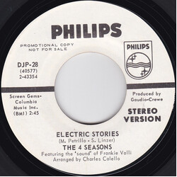 The Four Seasons / Frankie Valli Electric Stories USED VINYL 7INCH PROMO STEREO MONO