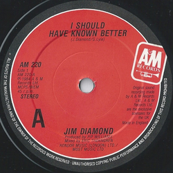 Jim Diamond I Should Have Known Better Vinyl 7" USED
