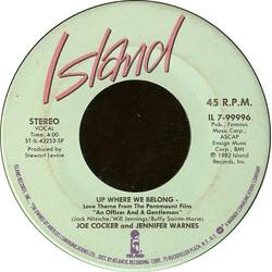 Joe Cocker / Jennifer Warnes Up Where We Belong / Sweet Li'l Woman USED VINYL 7INCH SINGLE 45 RPM
