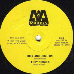 Leroy Sibbles Rock & Come On USED VINYL 12INCH 45 RPM