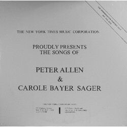 Peter Allen / Carole Bayer Sager The Songs Of Vinyl LP USED