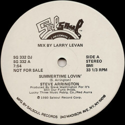 Steve Arrington Summertime Lovin' USED VINYL 12INCH 33 S RPM SINGLE PROMO STEREO