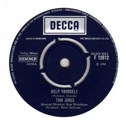 Tom Jones Help Yourself USED VINYL 7INCH 45 RPM SINGLE