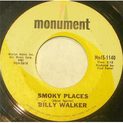 Billy Walker Smoky Places / Elusive Butterfly USED VINYL 7INCH 45 RPM