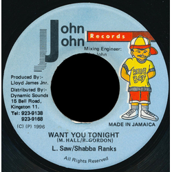 Lady Saw / Shabba Ranks Want You Tonight Vinyl 7" USED